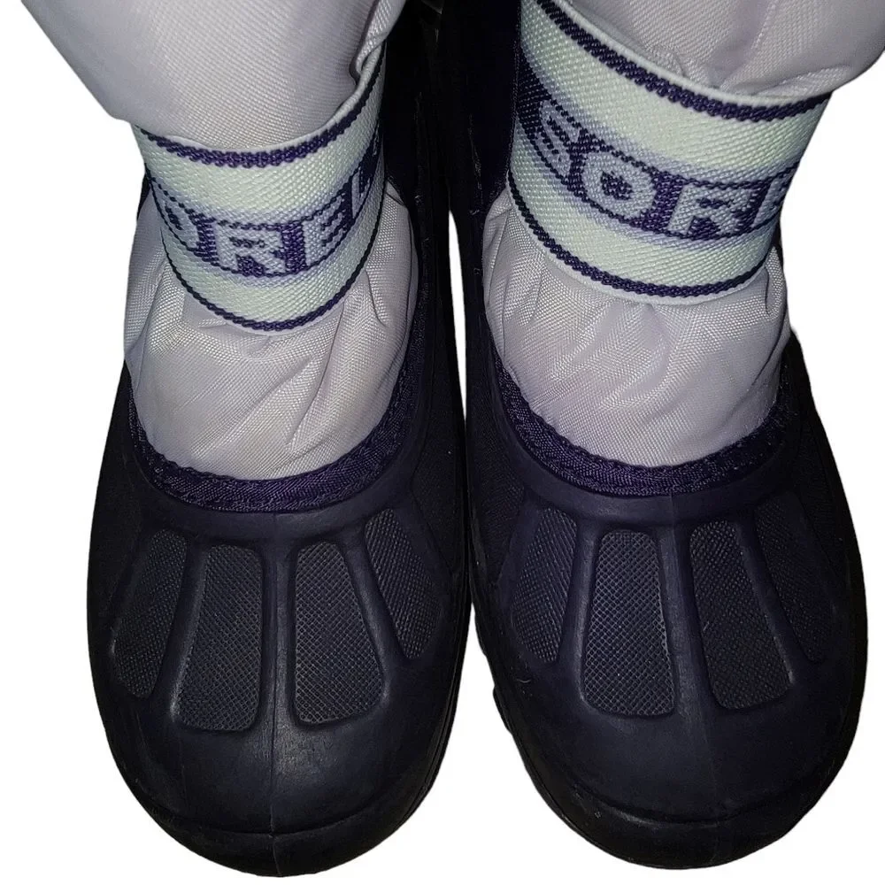 SOREL Cub Two Tone Purple Insulated Pull On Waterproof Rain Snow Boot size 4